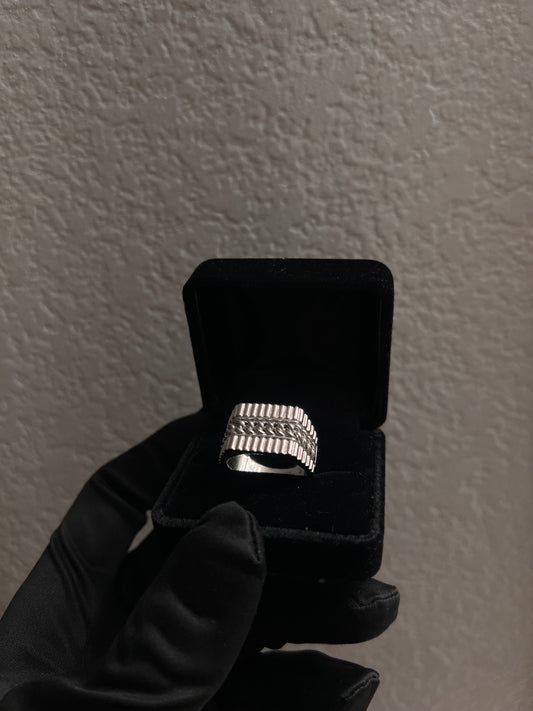 Real silver unique ring