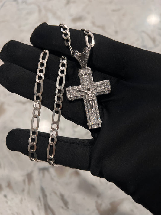 Real silver cross chainset