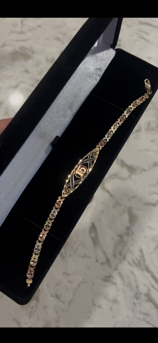 14k real gold quince bracelet