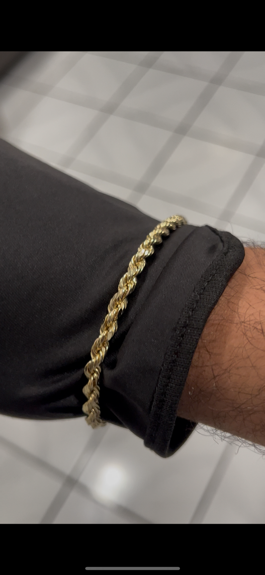 14k rope bracelet