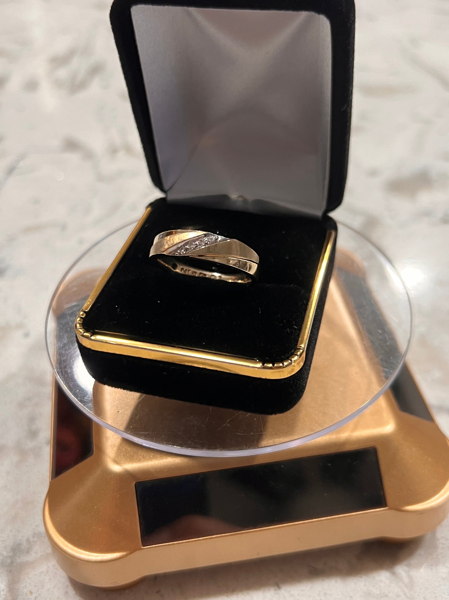 10k real gold diamond band