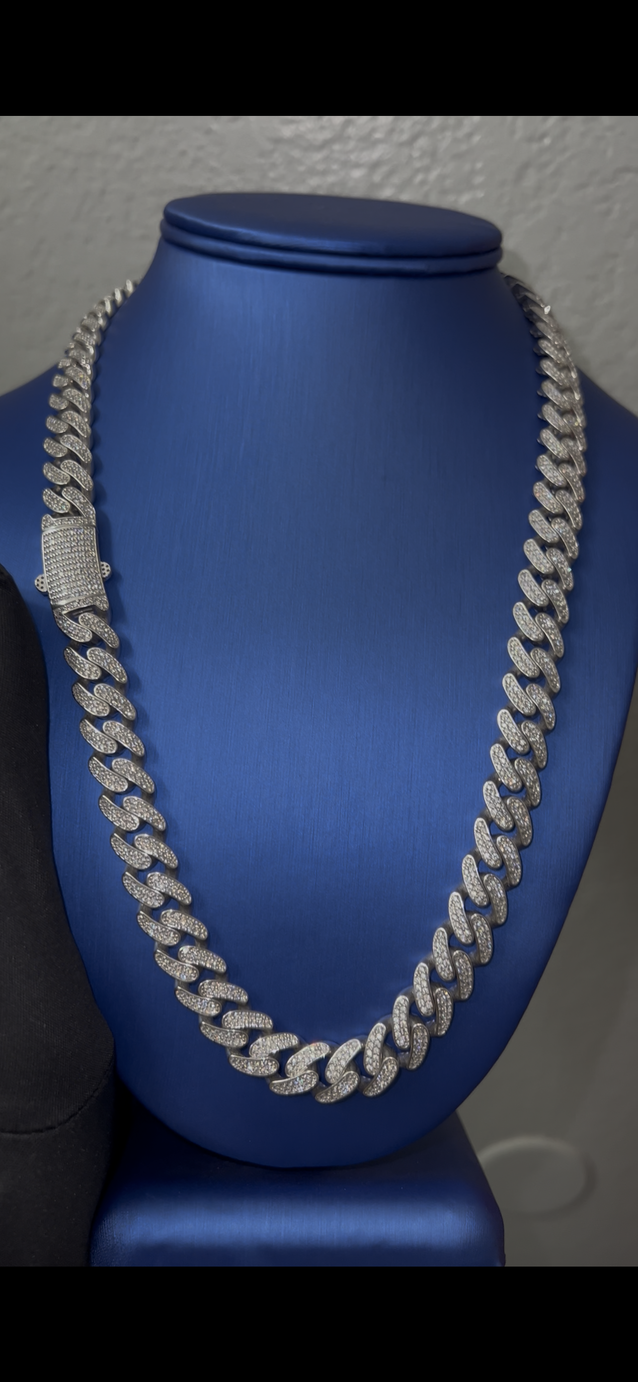 Real silver cuban link 20inch 8mm