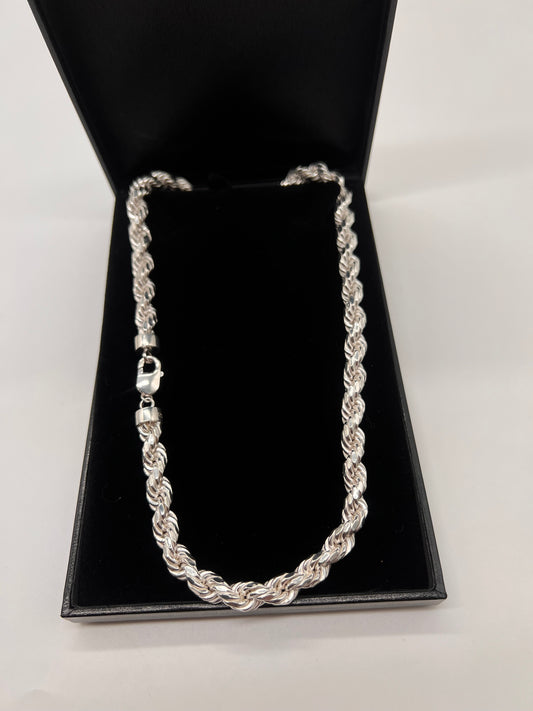 8mm Real silver rope chain🔥