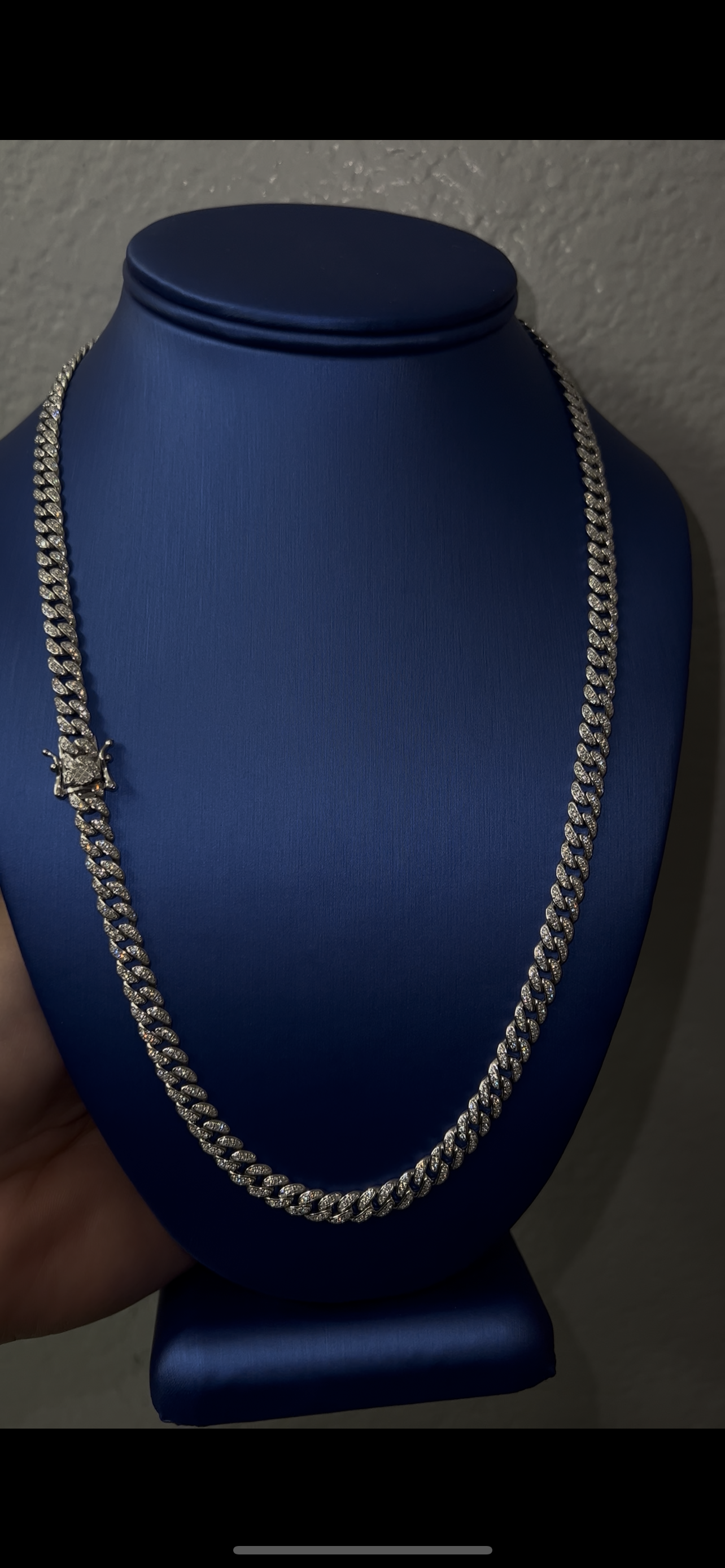 6mm Cuban chain real silver