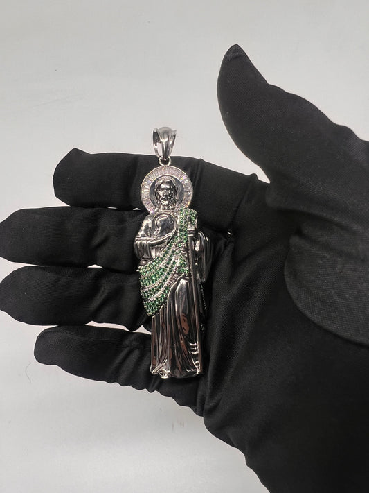 4inch San Judas 3D real silver