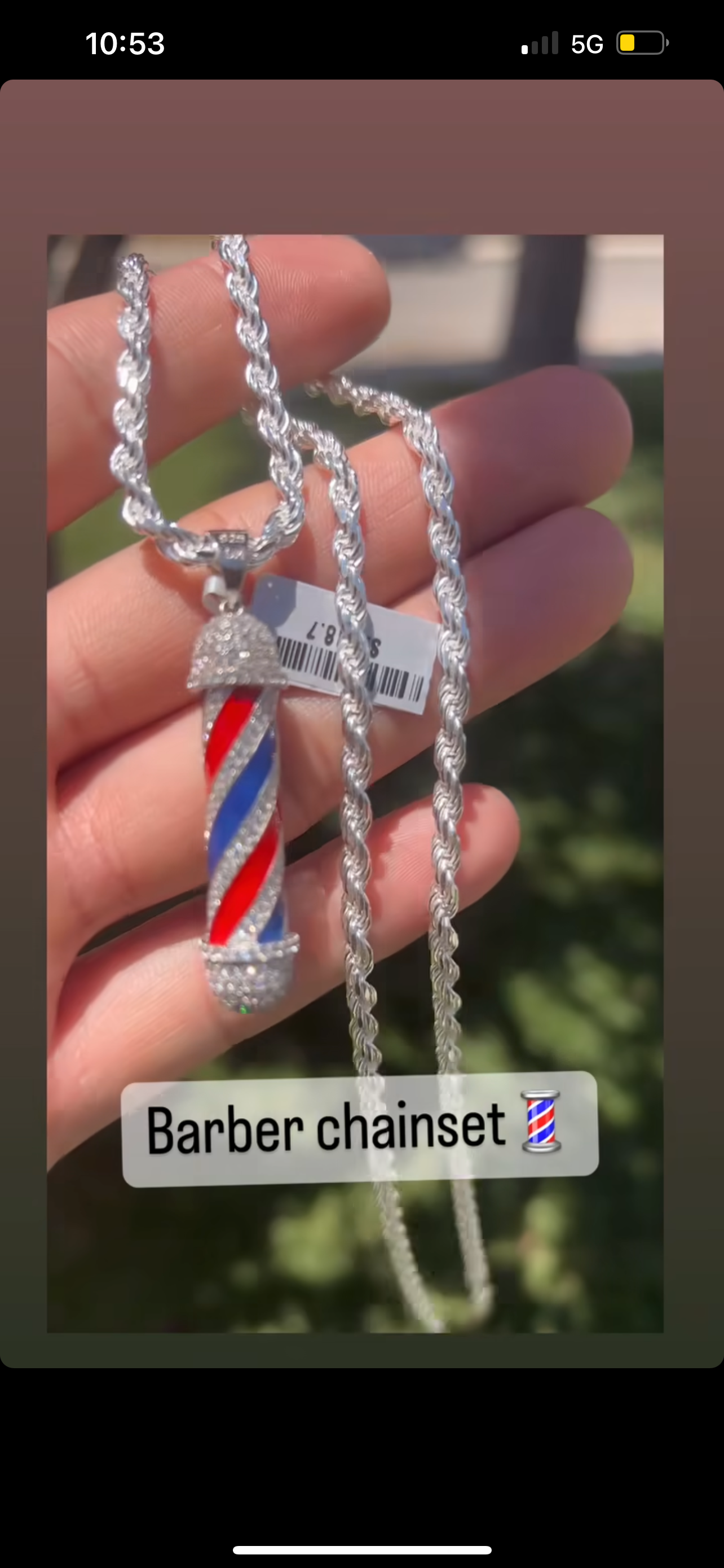 Barber Chainset real Silver