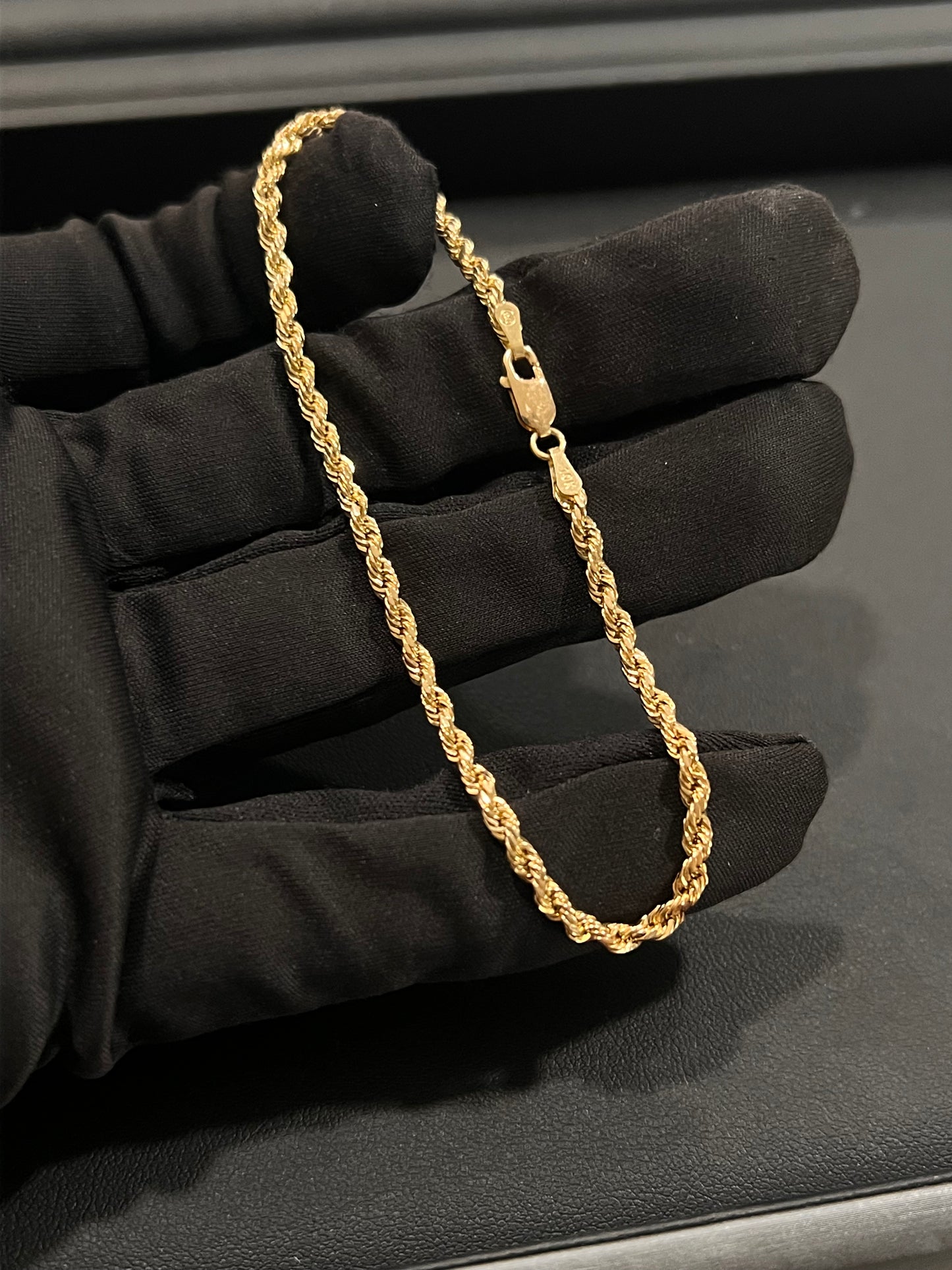 10k real gold rope bracelet 2.5mm