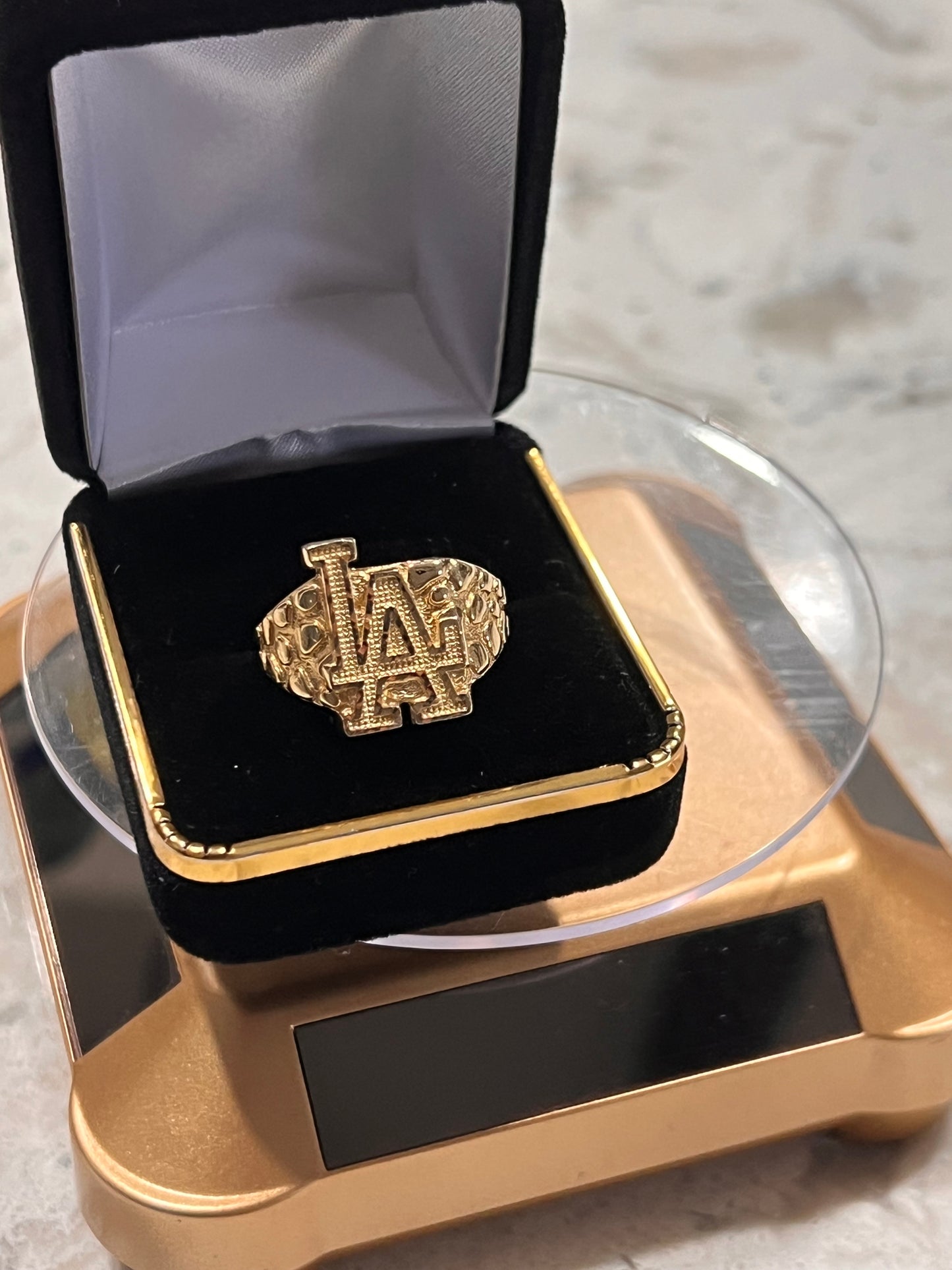 14k real gold bigger size LA nugget ring