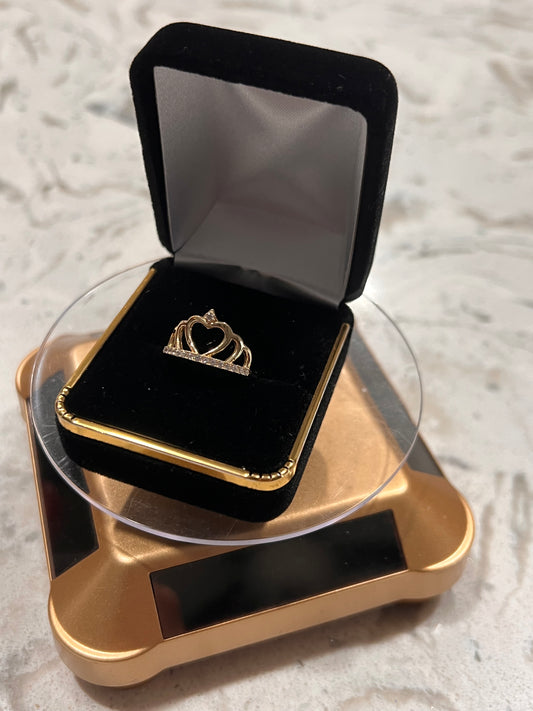 14k real gold crown ring
