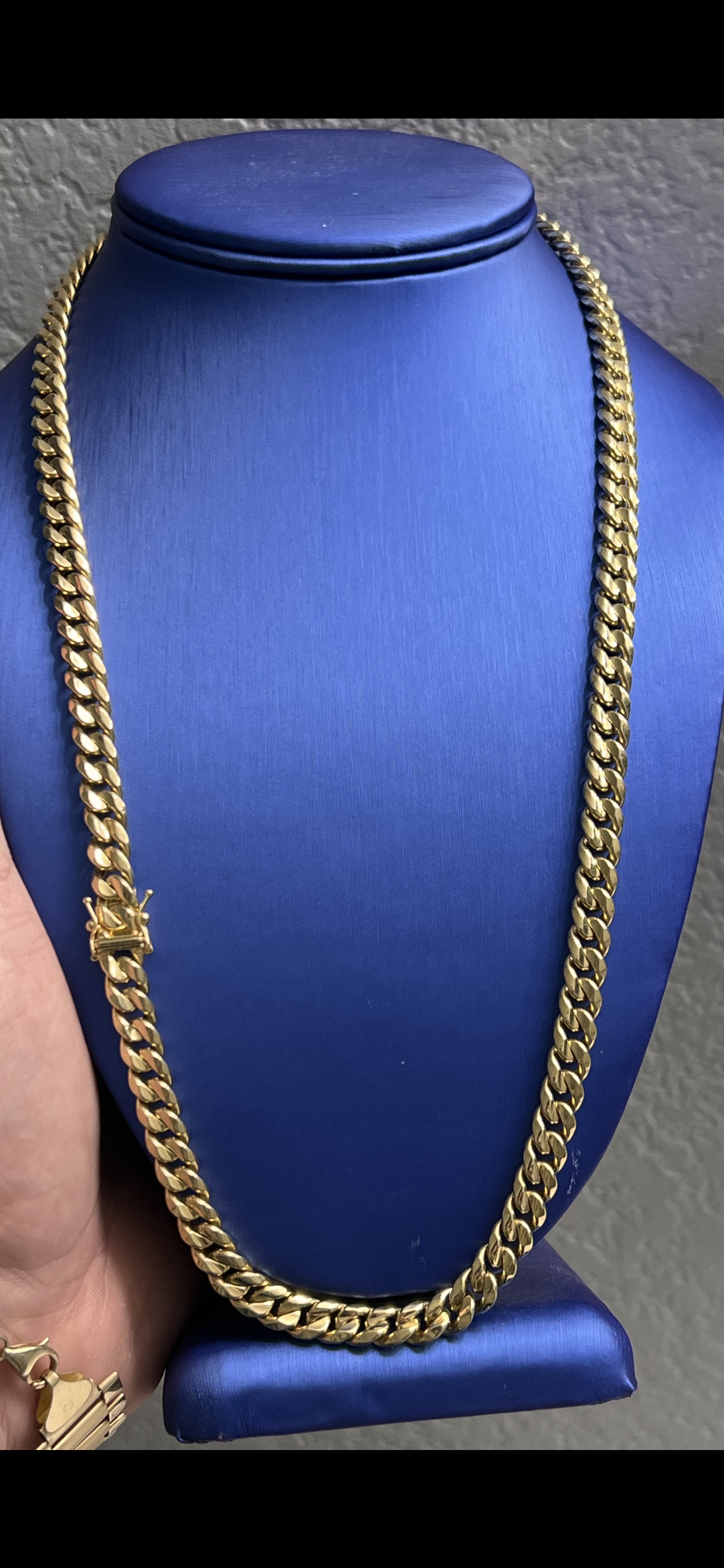 14k real gold Miami cuban link chain