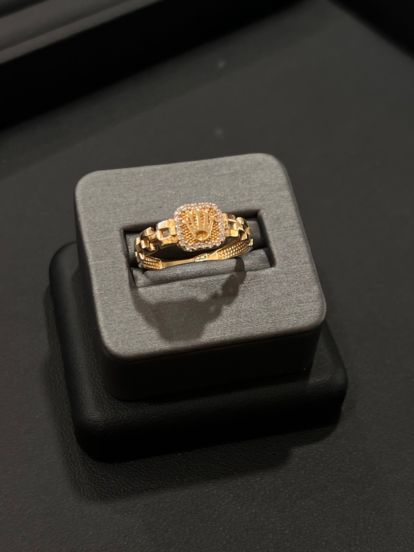 14k real gold Rolex style ring
