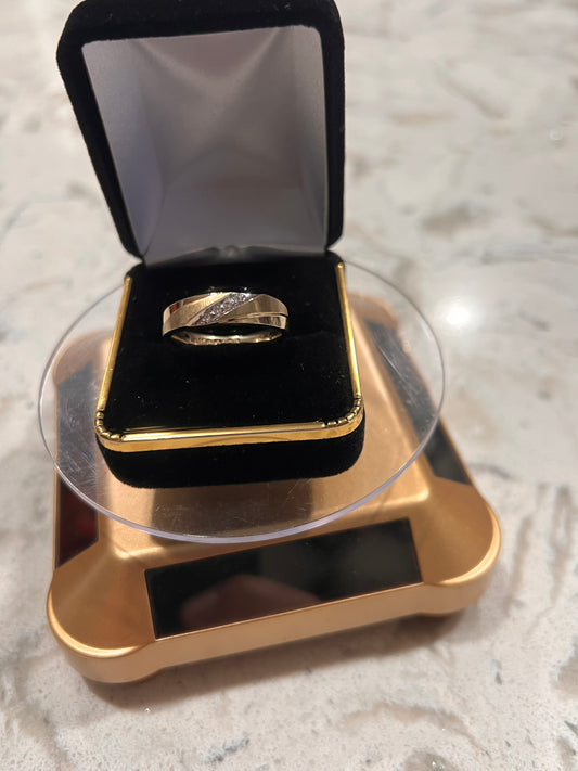 10k real gold diamond band