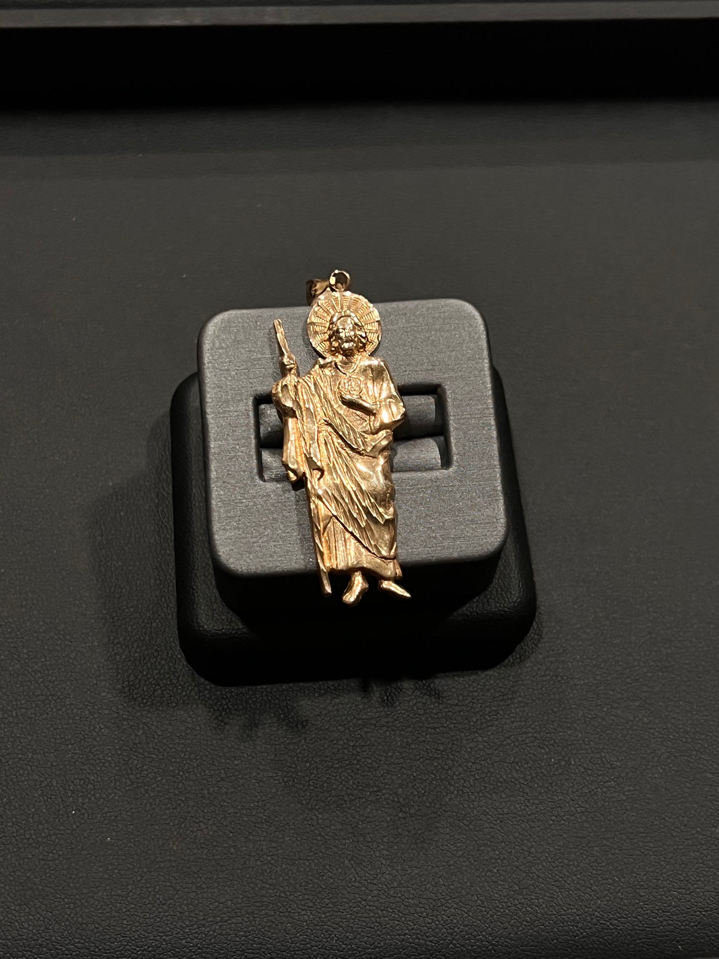 14k real gold San Judas pendant