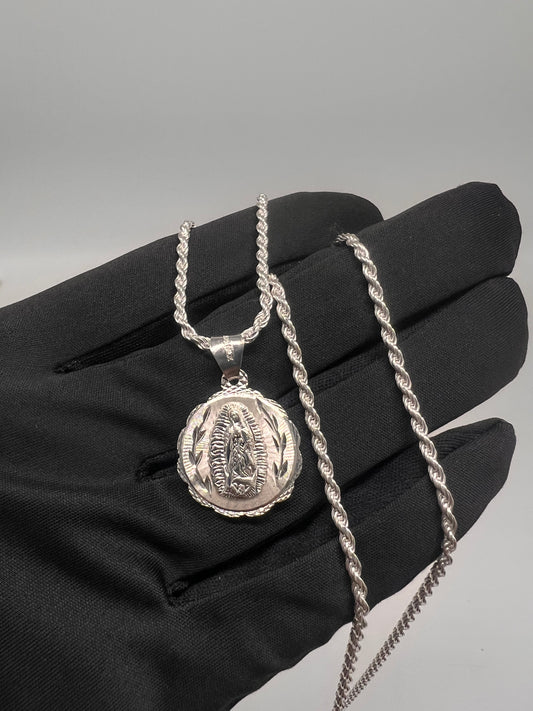 Virgen Mary chainset real silver