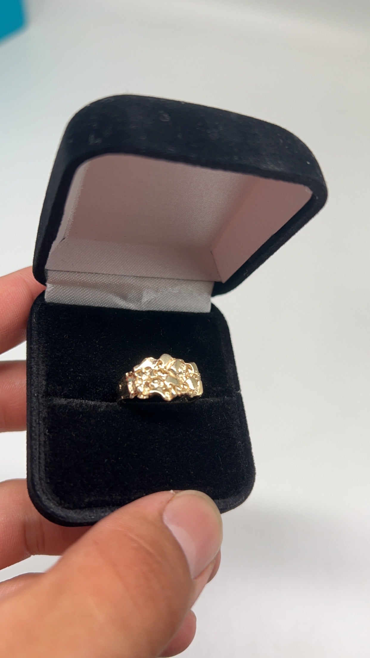 14k real gold Nugget Ring solid