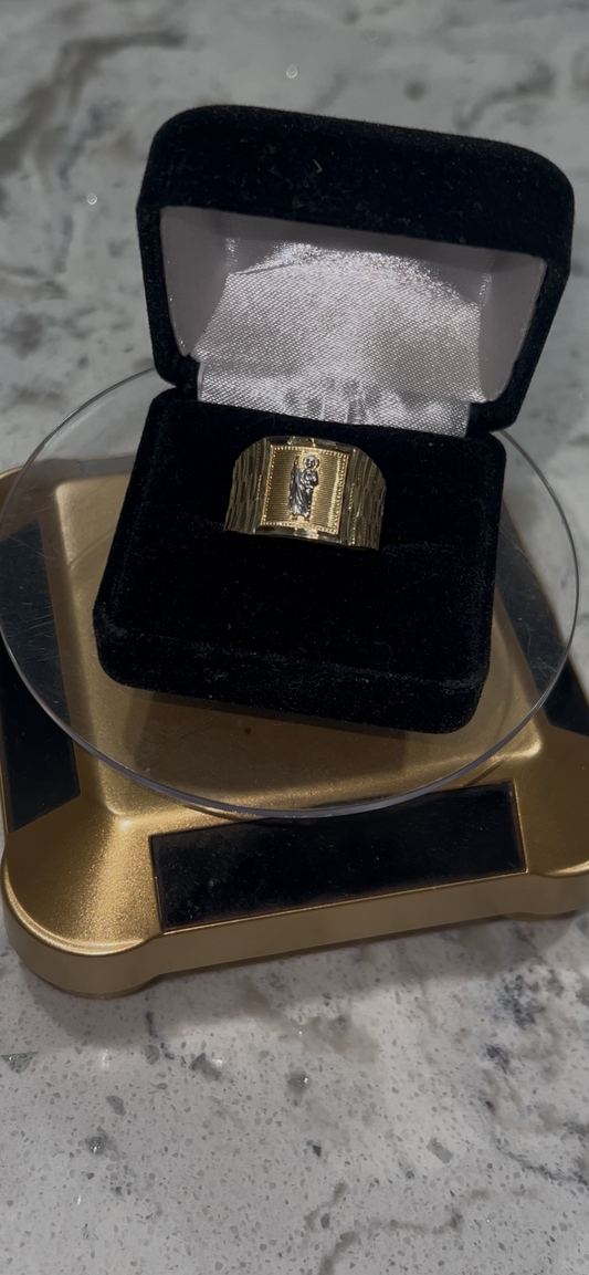 14k real gold San Judas ring