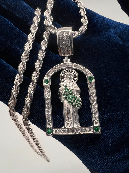 San Judas Emerald throne real silver