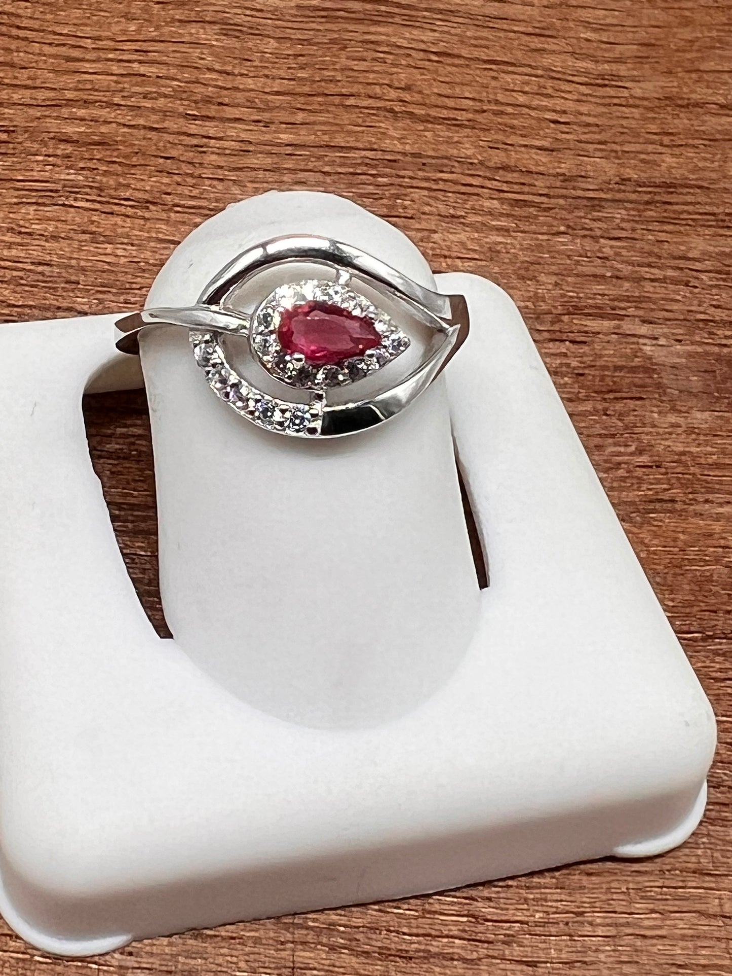 Real silver ruby ring