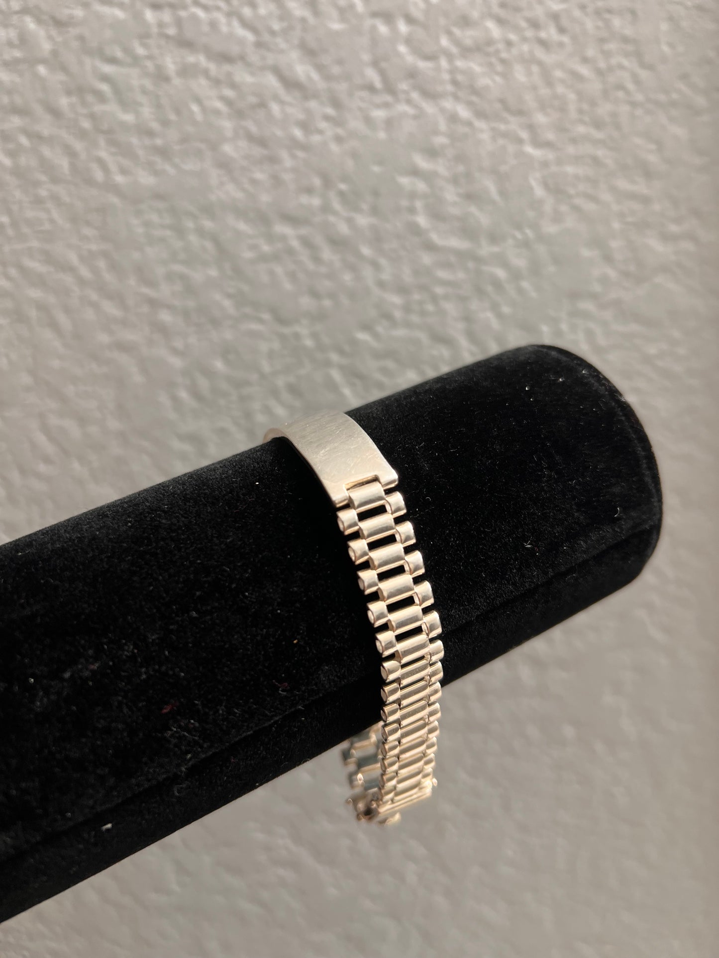 Real silver Rollie ID bracelet