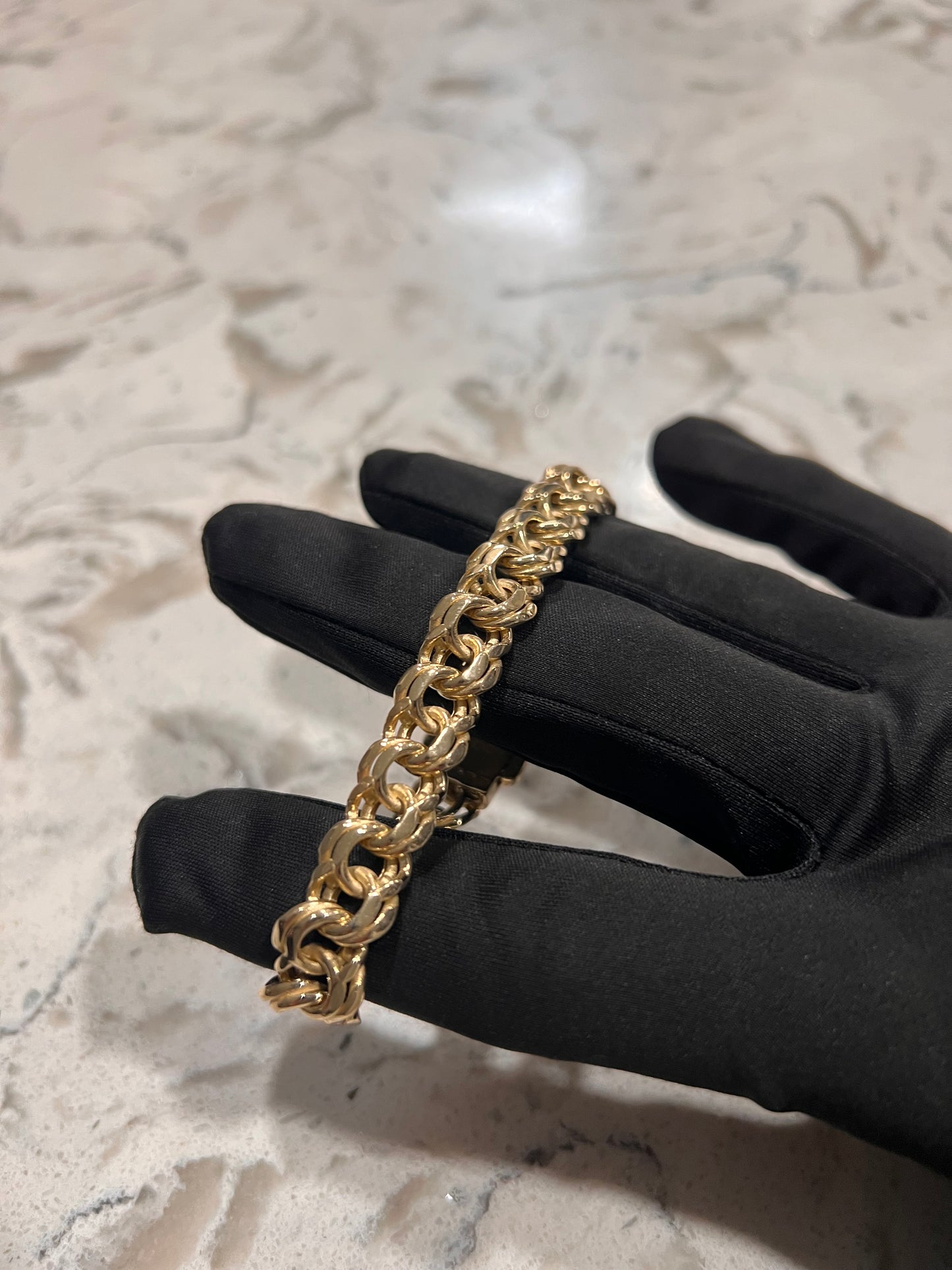 Chino link 14k real gold bracelet