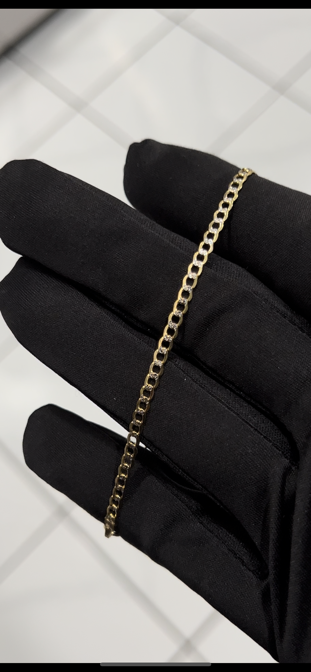 14k real gold mini cuban bracelet