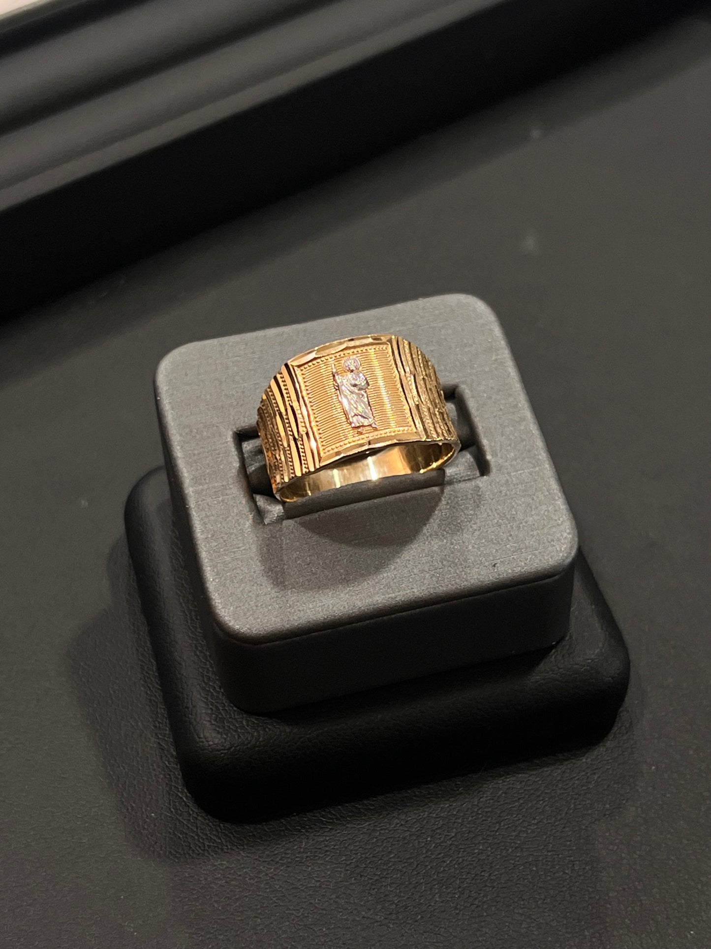 14k real gold San Judas ring