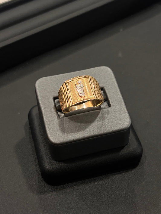 14k real gold San Judas ring