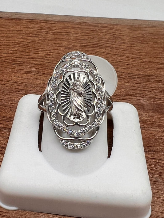 San Judas ring real silver