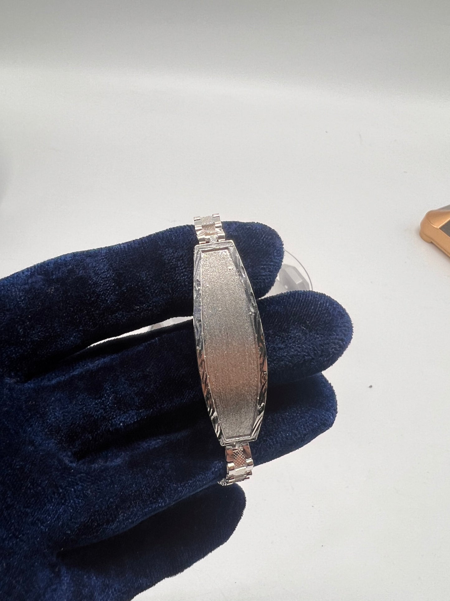 Real silver rolex style Id bracelet