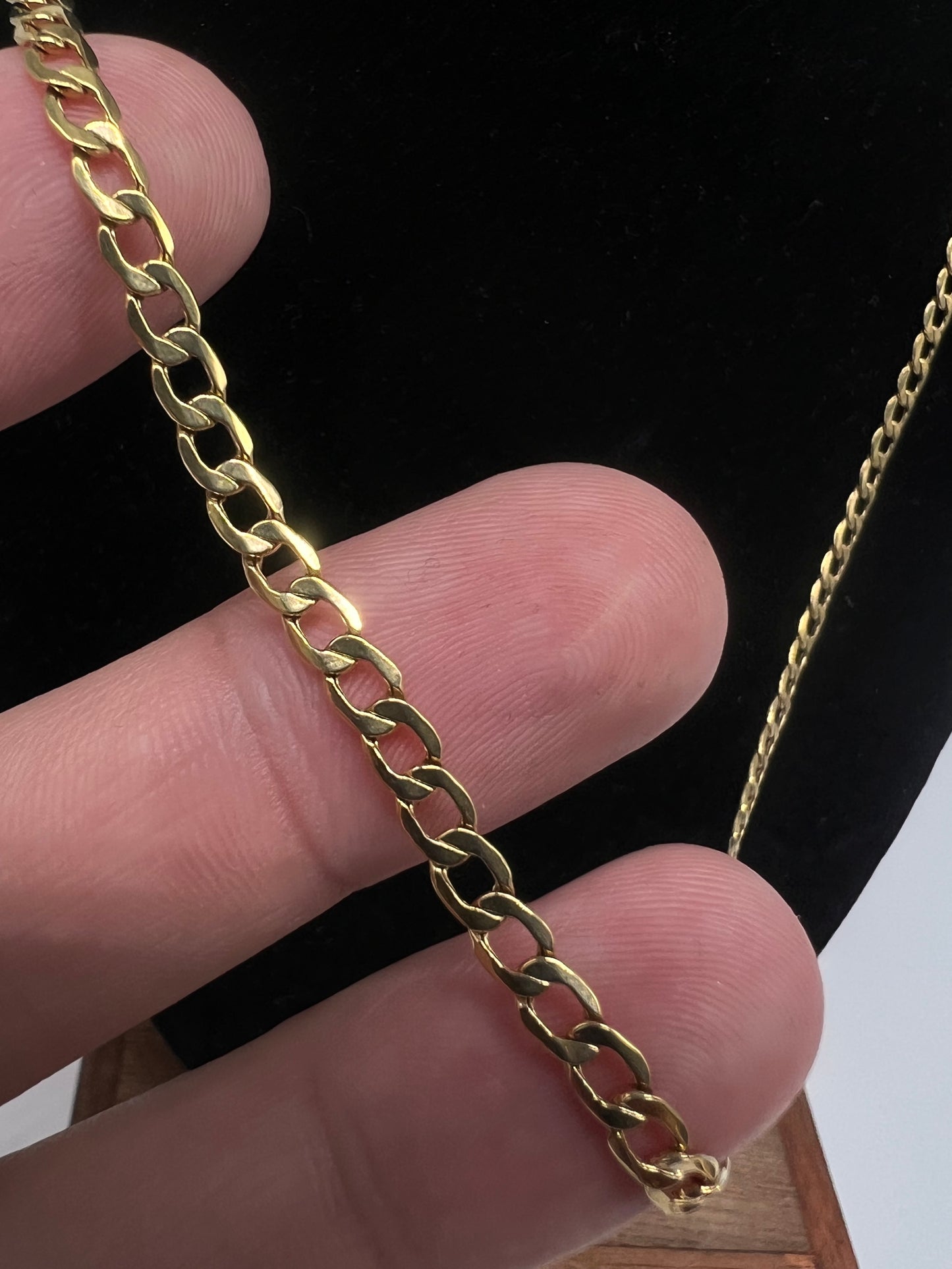 3.5mm 24inch cuban 14k real gold