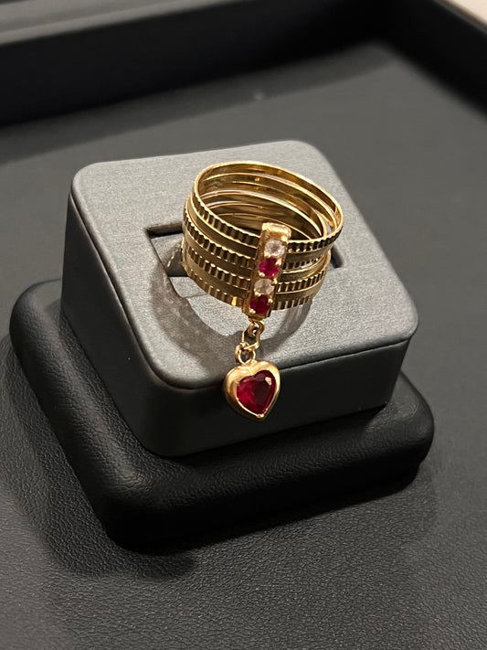 14k real gold semanario ring