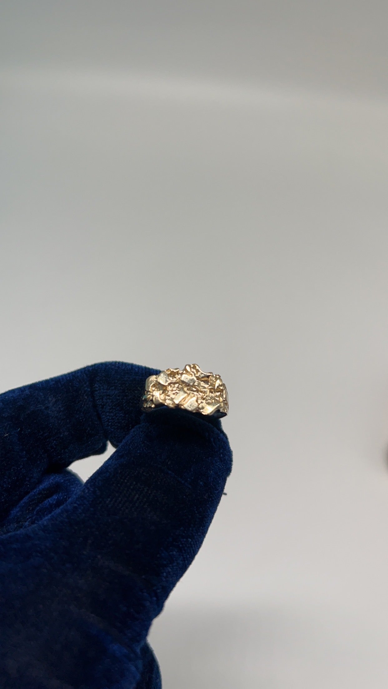 14k real gold Nugget Ring solid