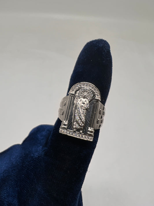 San Judas ring real silver