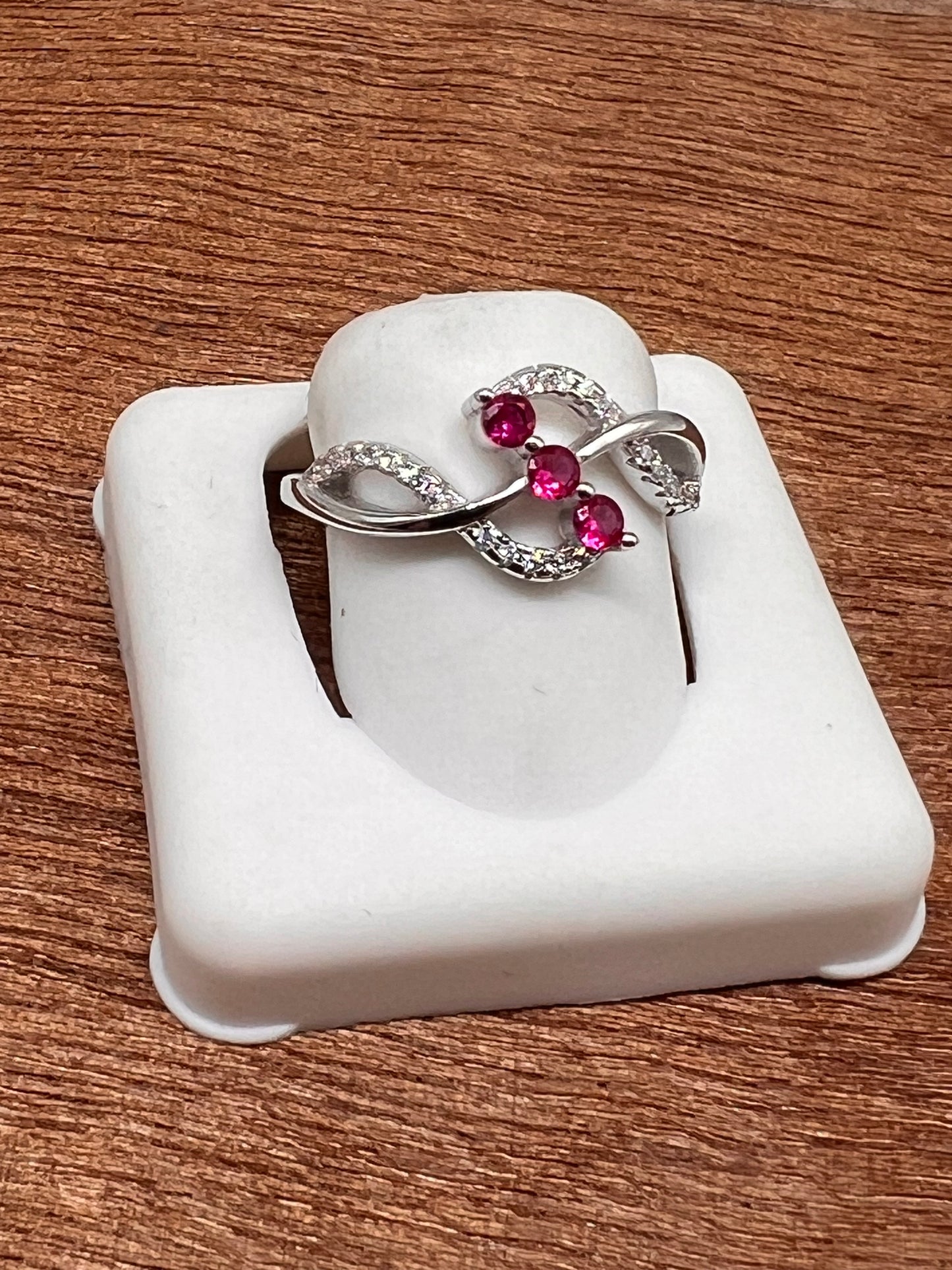 Real silver ruby ring