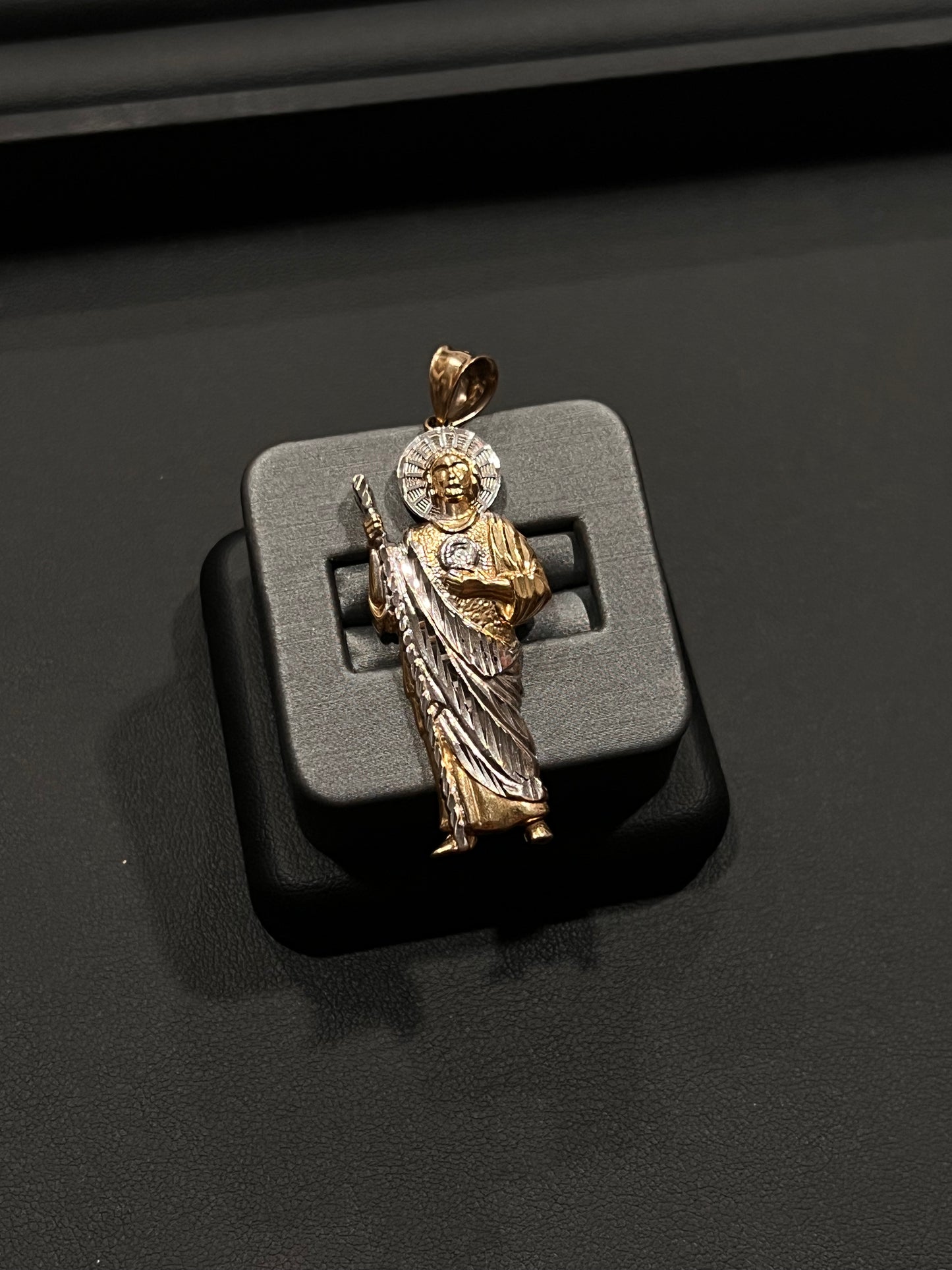 14k real gold two tone San Judas