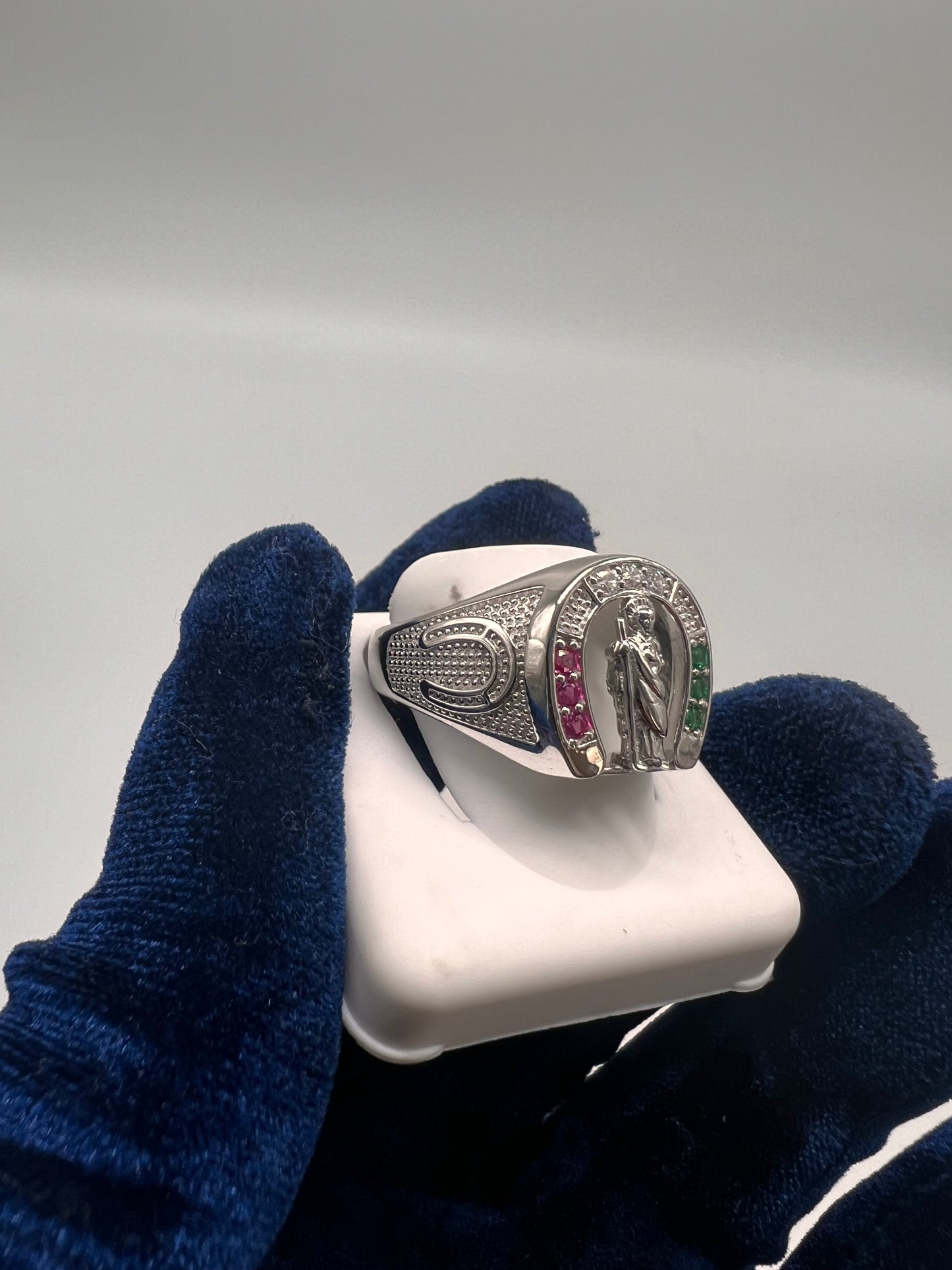 San Judas ring real silver