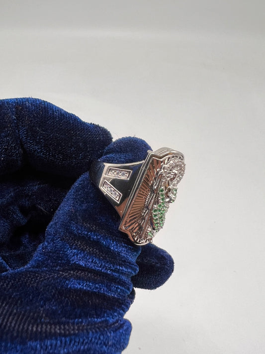 San Judas ring real silver