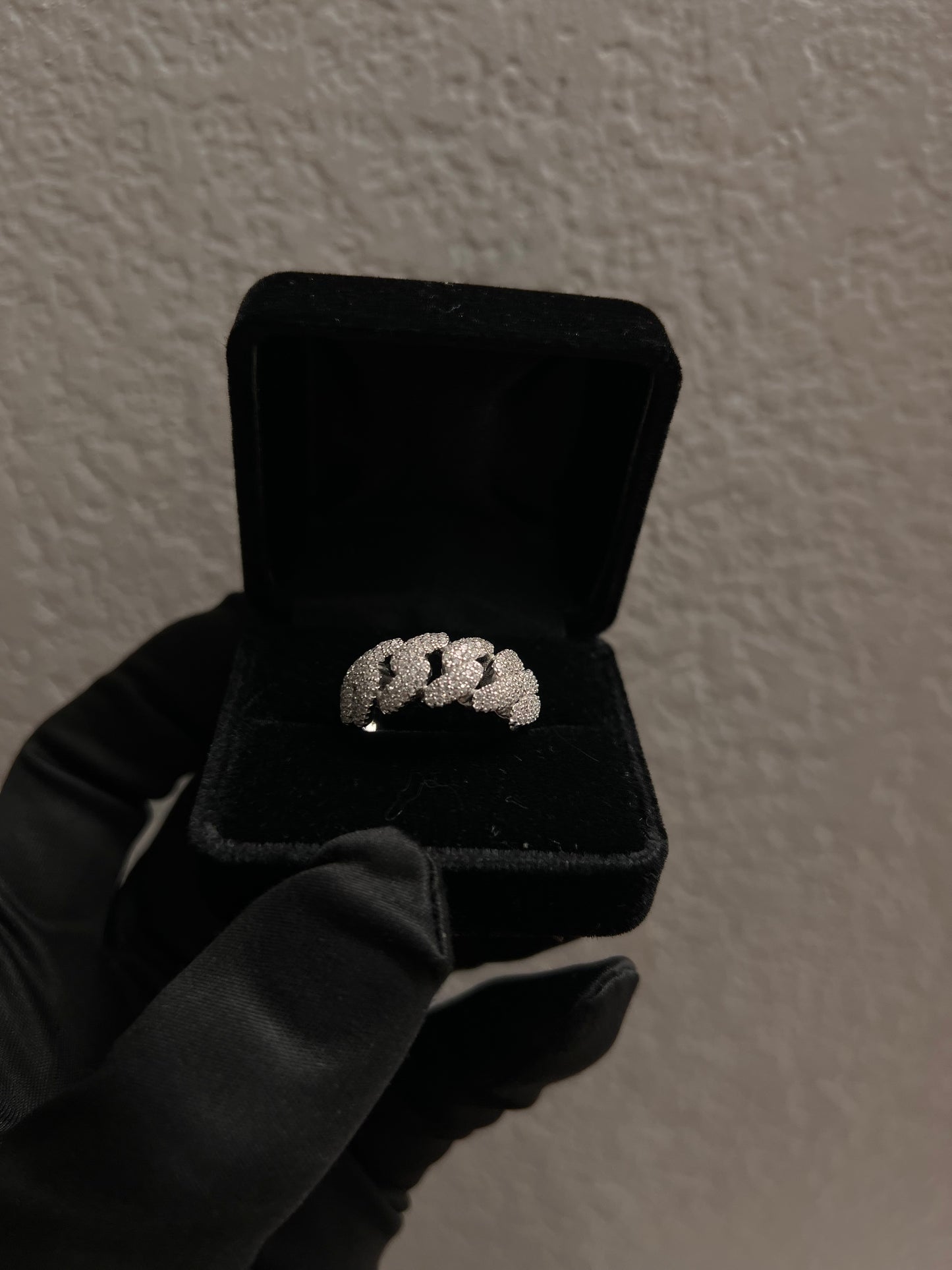 Iced Cuban ring real silver