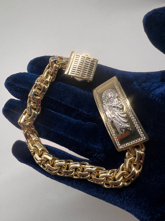 San Judas chino bracelet 14k real gold