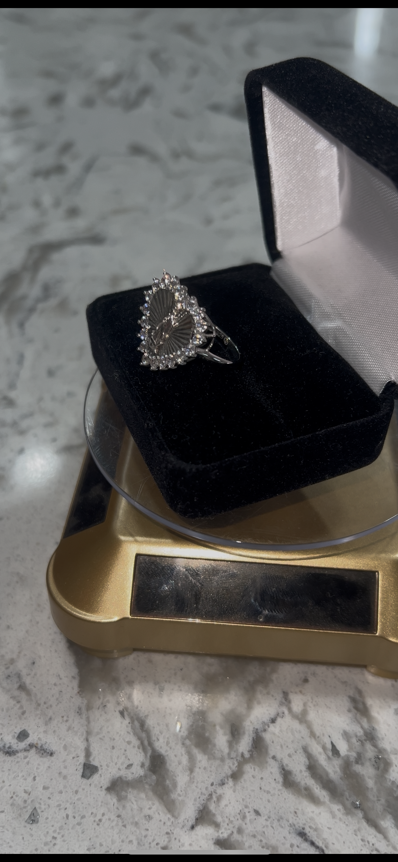 Real silver virgen Mary ring