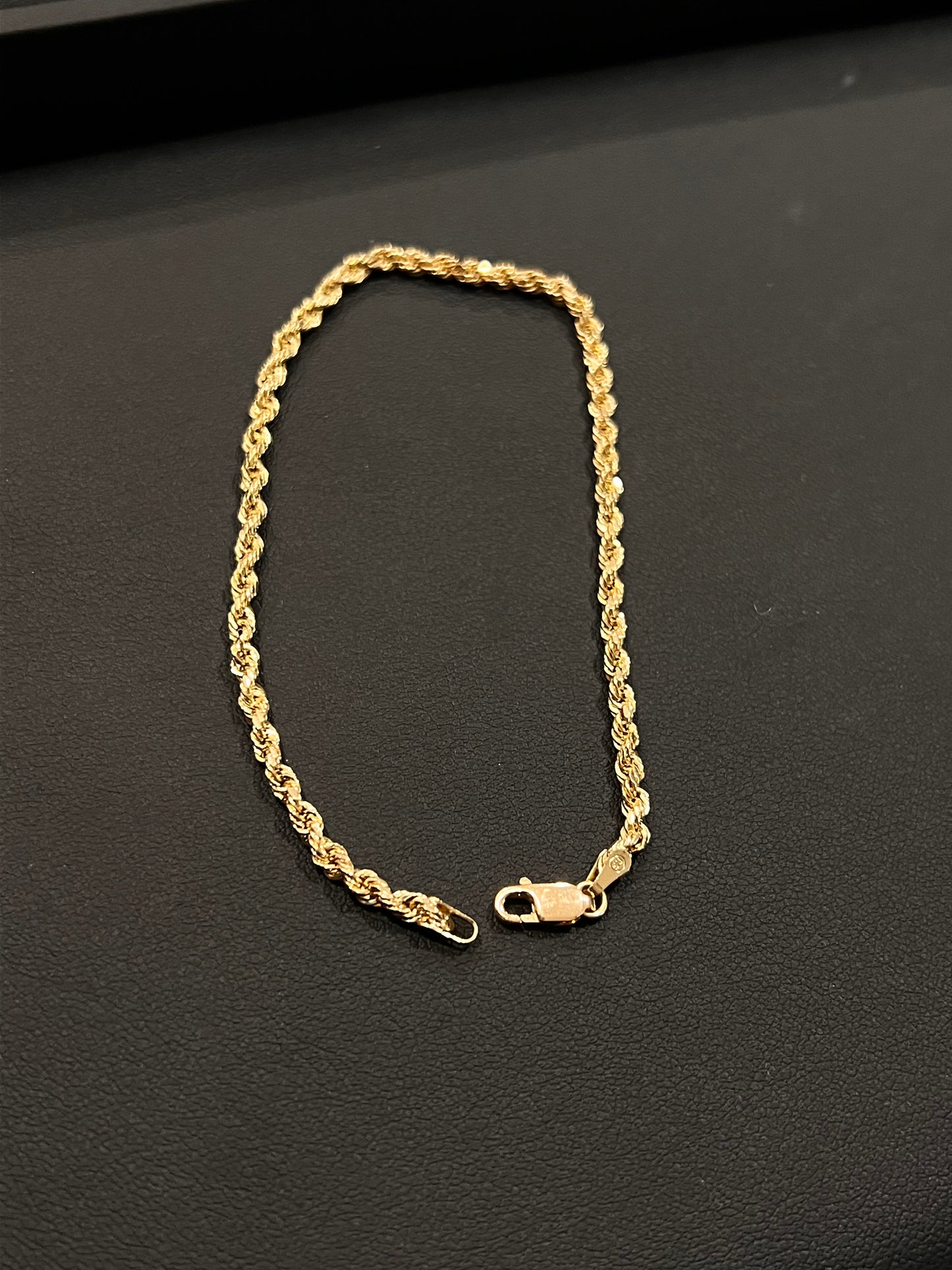 10k real gold rope bracelet 2.5mm