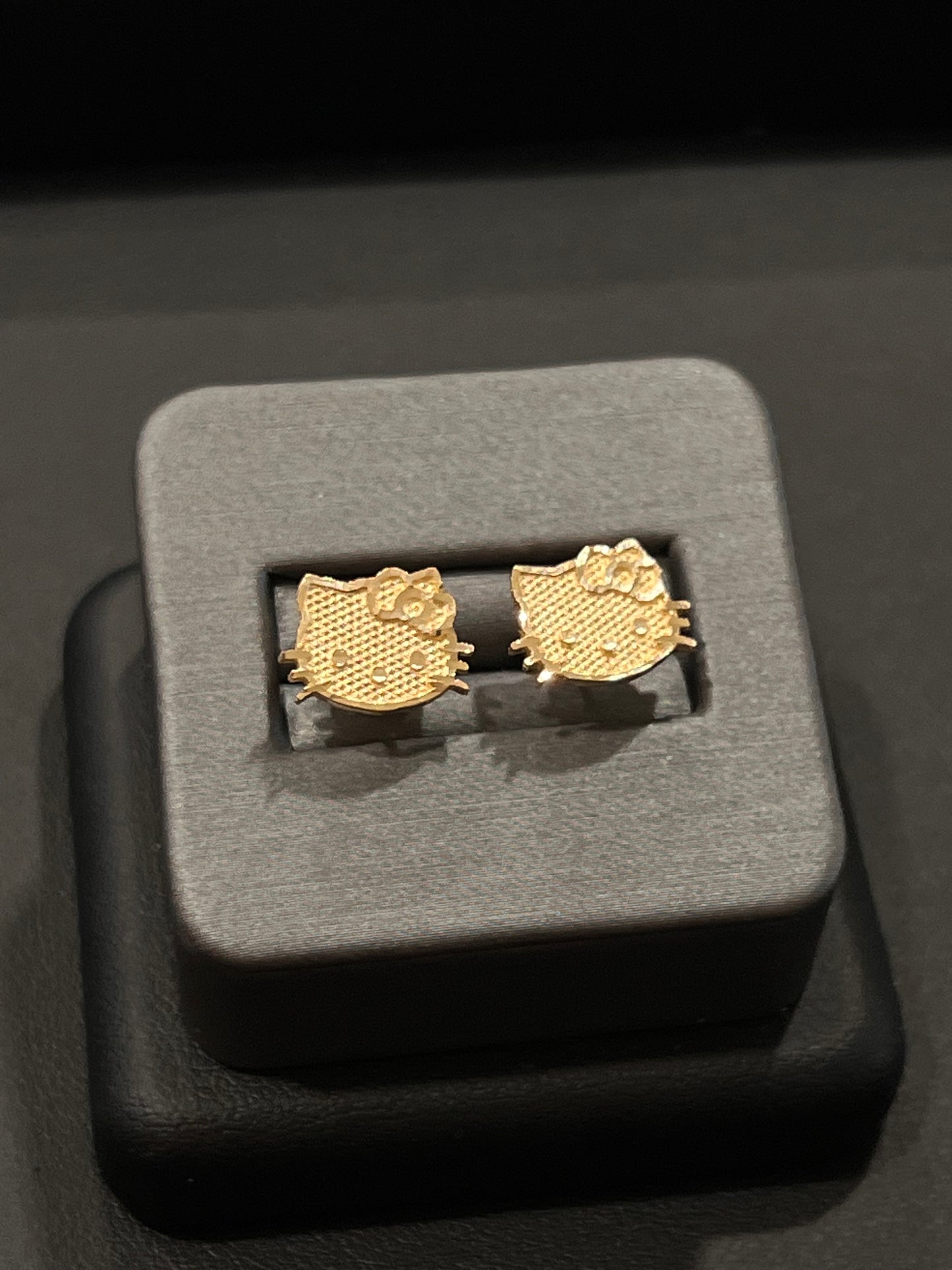 10k real gold hello kitty earrings