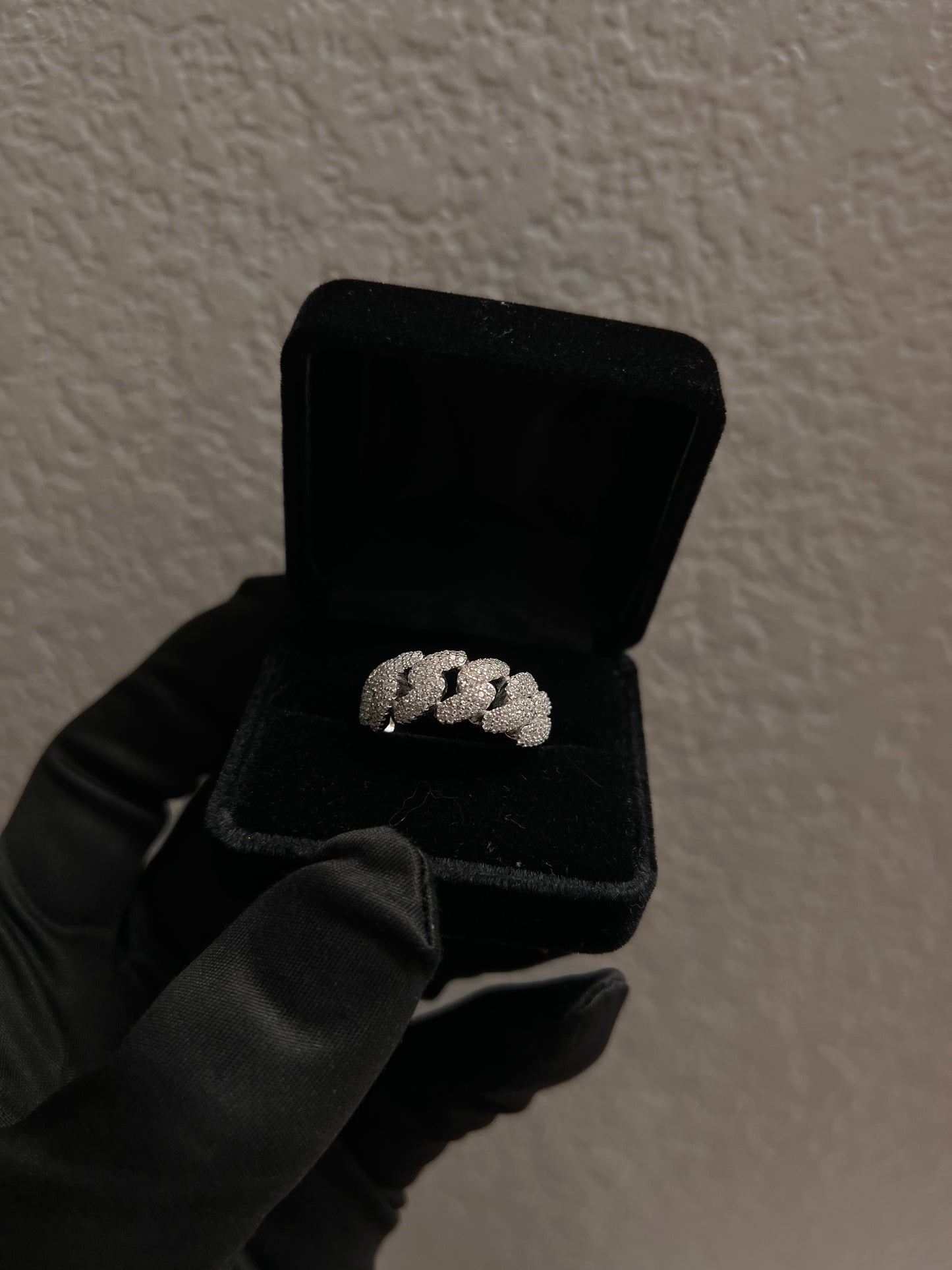 Iced Cuban ring real silver