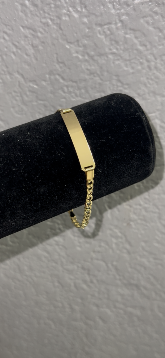 14k real gold ID bracelet