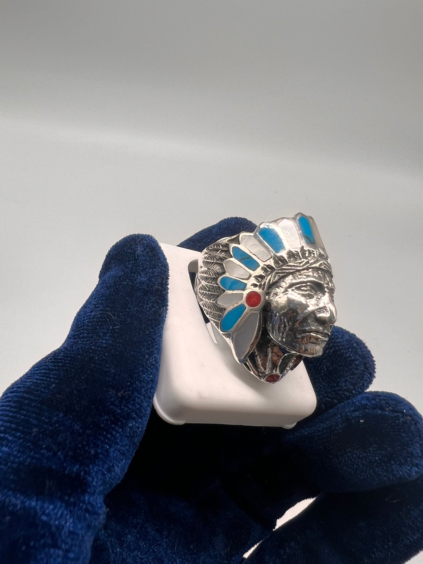 Real silver Indian head ring