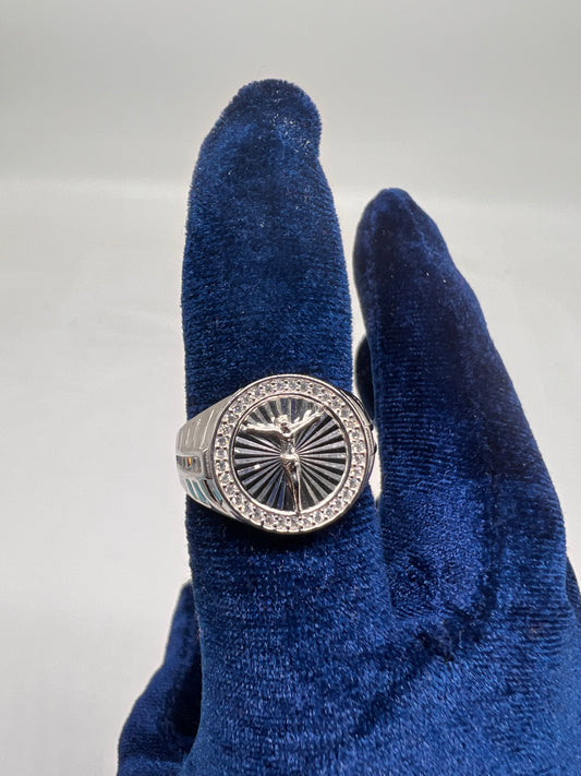 Jesus ring real silver