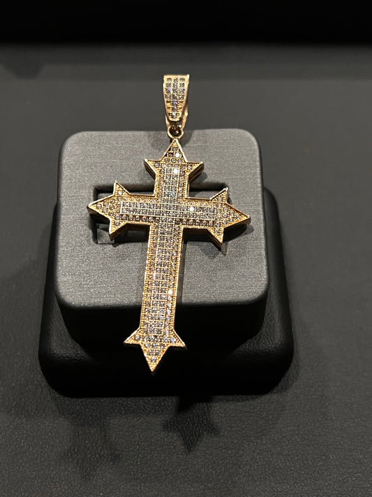 14k real gold custom cross