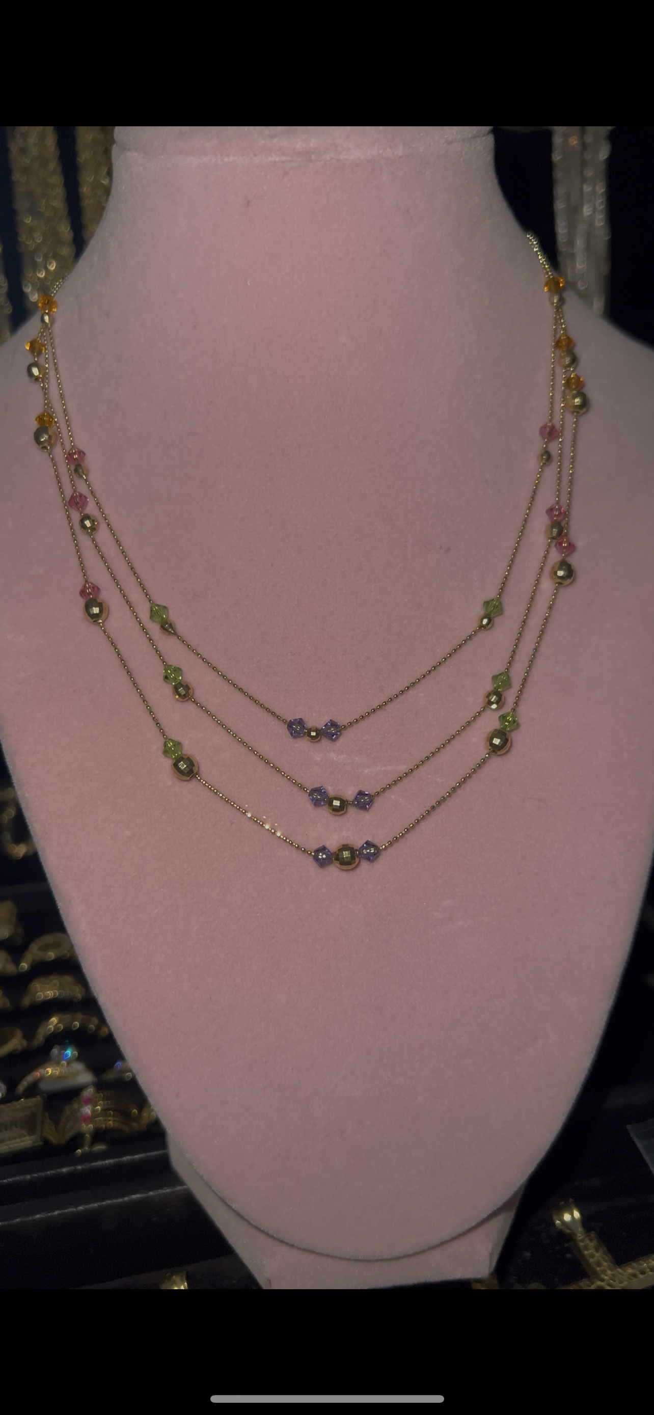 Layered 14k chain multicolor