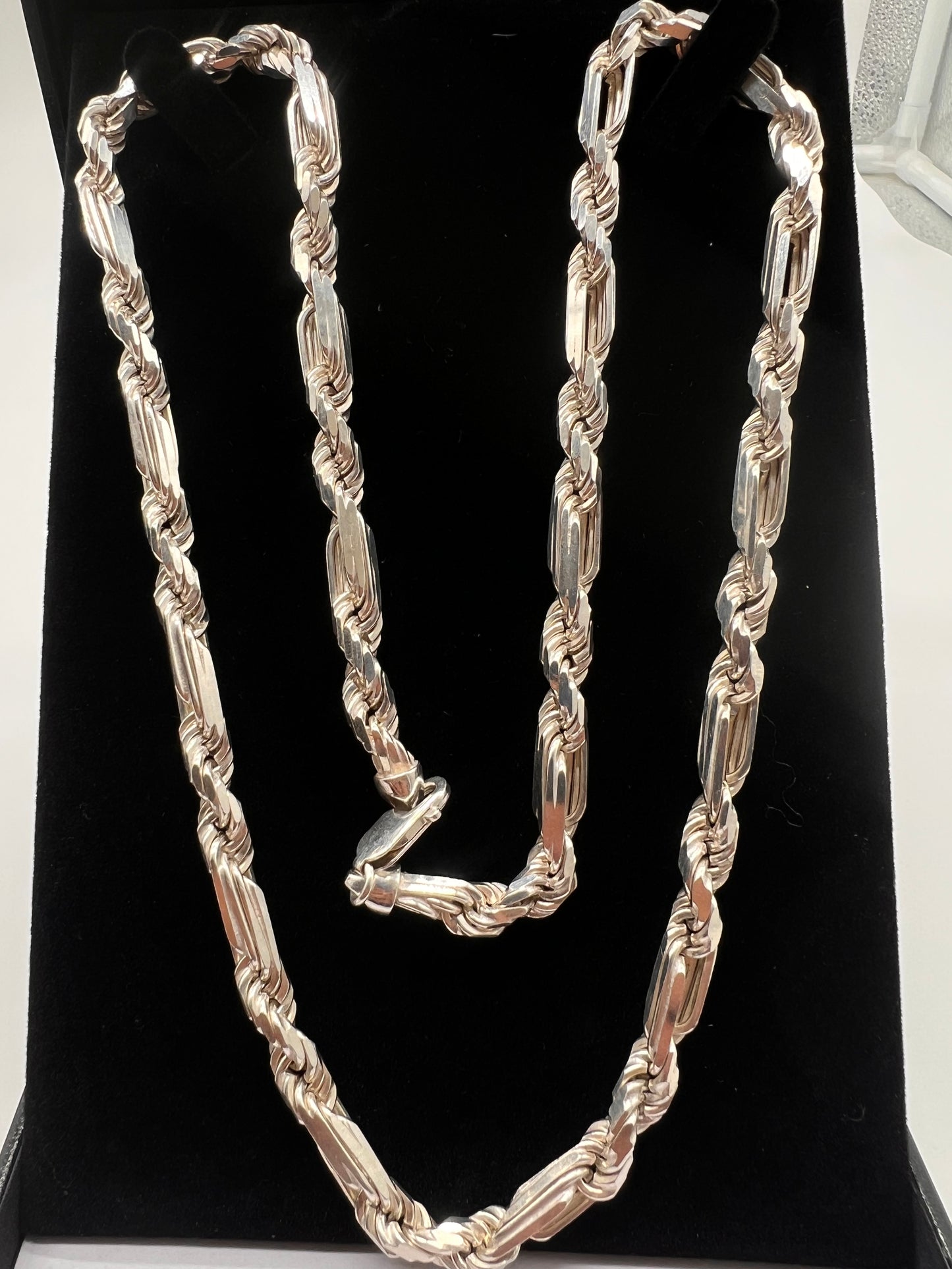 Figarope chain 7mm real silver 26inch