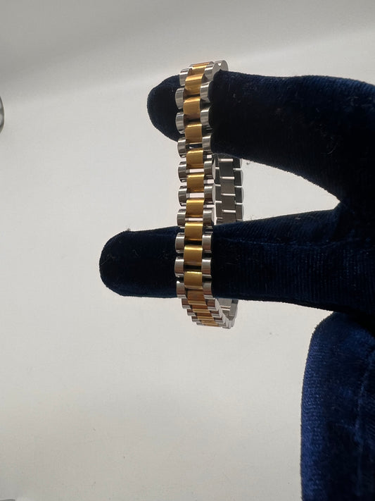 Two tone rolex Bracelet 18k gold plated